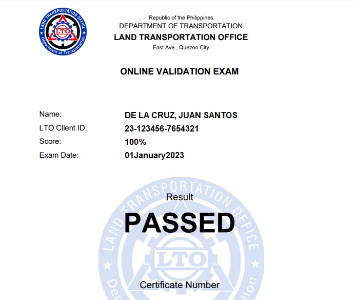 LTO LTMS Portal CDE Online Validation Exam Tagalog Reviewer - Exam Reviewer